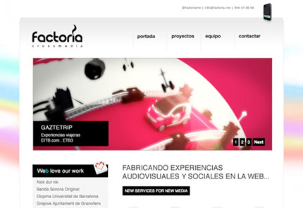 Factoria, Top 25 Neat Layout Websites for Inspirations | Fazai38's Inspirational Blog